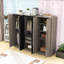 Rangement garde-robe en bois 6 portes avec 2 tiroirs et tablettes