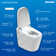 JACUZZI Smart Bidet Toilet, Auto Open/Close Lid, Soft Closing, Foot Sensor Flush, Instant Heating Seat, Warm Wash/Air Dryer, Front/Rear Wash
