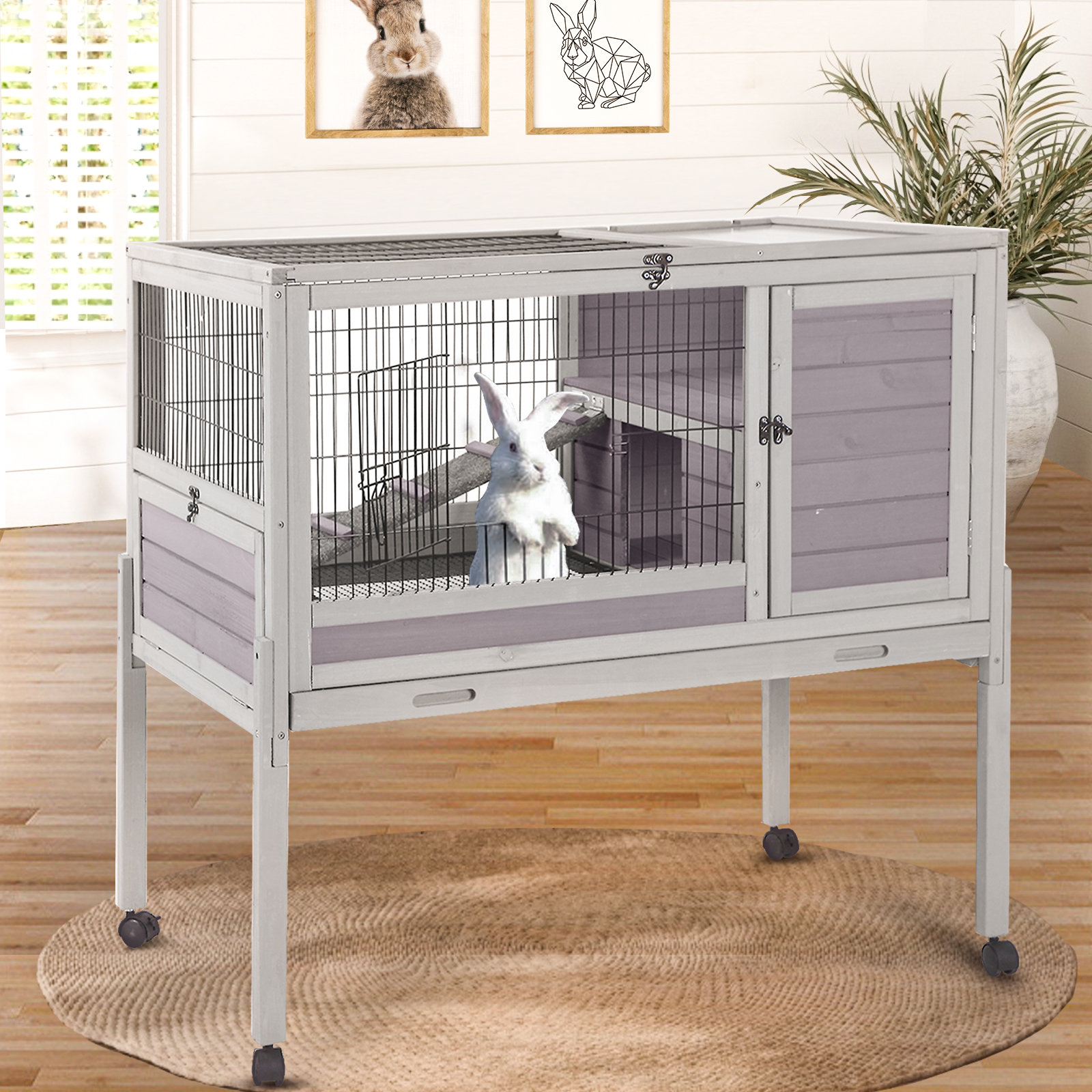 Tucker Murphy Pet™ Shelva Weather Resistant Rabbit Hutch With Ramp 