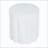 White Cylindrical MGO Side Table with Vertical Groove Texture