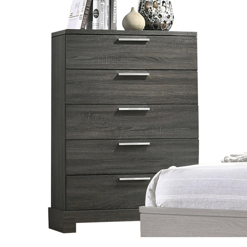 Commode en chêne gris Lantha