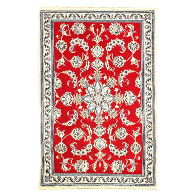 Mahima Wool Oriental Area Rug in Red