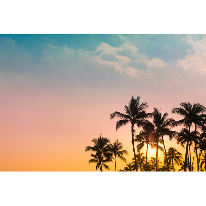 Tropical Island Sunset - Photographie sur toile tendue, L 12 po x H 8 po