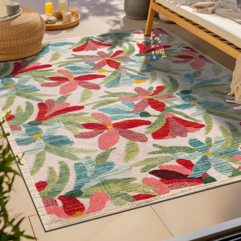 Wrought Studio Corniche Marelda Indoor/Outdoor Area Rug, Square 7'10"