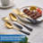 20-Pieces Stainless Steel Black Gold Handle Flatware Set
