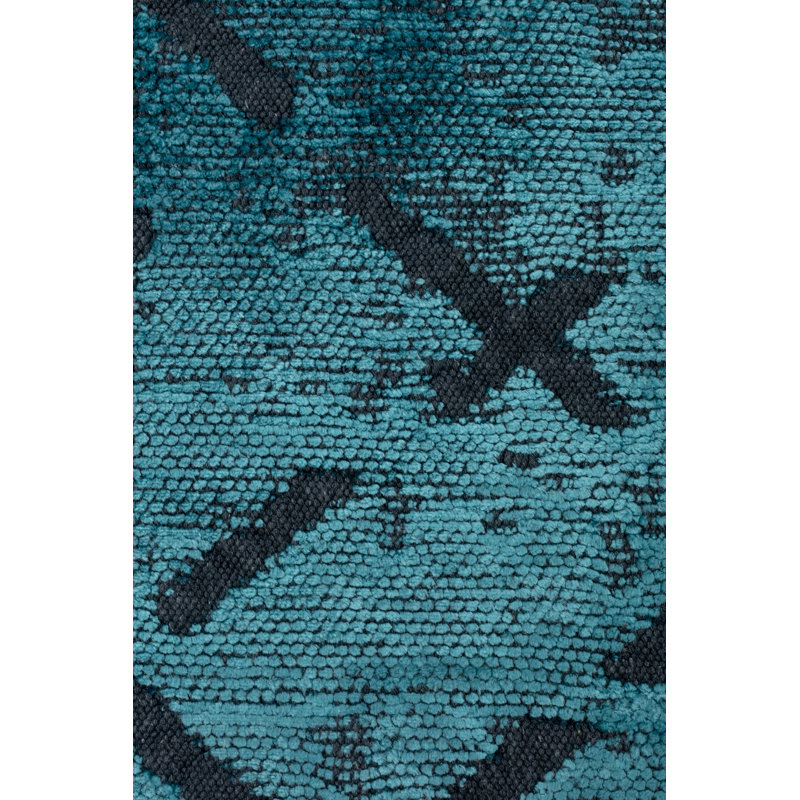 Rapture Teal Abstract Luxury Area Rug, Rectangle 7'10" x 11'2", Blue Teal