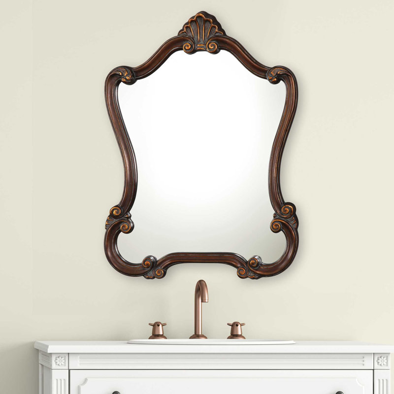 Miroir de salle de bain traditionnel Cuyama, Bronze vieilli