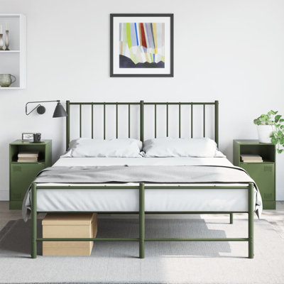 Lars 34.5cm W Steel Bedside Table