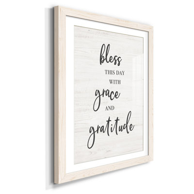 «Bless this Day», reproduction d'art textuel sur papier encadré