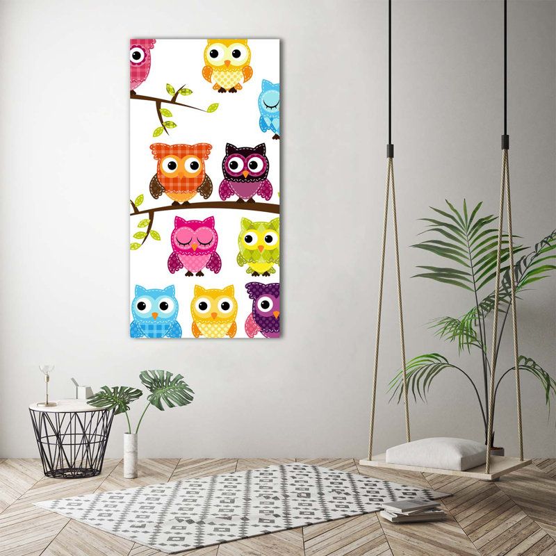 Colourful Owls - Wrapped Canvas Print