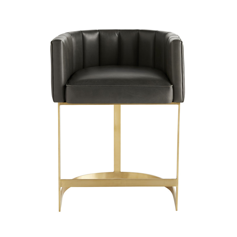 Tatum Upholstered Stool, Short Stool (21" Seat Height), Graphite