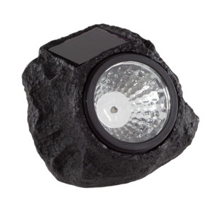 Pure Garden Outdoor Solar Rock Lights - Waterproof LEDs for Paths, Gardens, and Landscaping