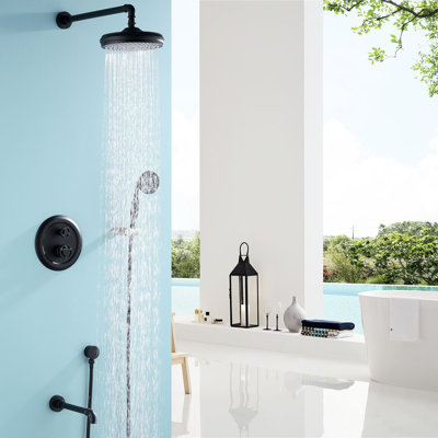 Système de douche mural avec valve brute