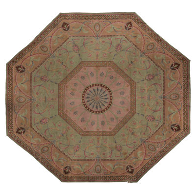 Antique One-of-a-Kind 31' x 31' Hand Knotted Area Rug