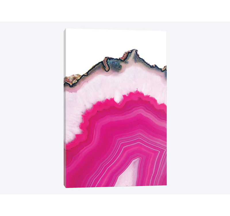 « rose agate slice », impression sur toile, H 40 po x l 26 po x P 1,5 po, Pas de tapis, Toile tendue