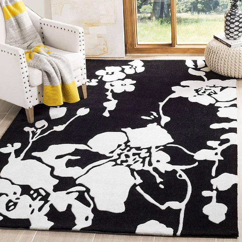 Tapis à la main Modern Art Collection, Rectangle 5 pi x 8 pi