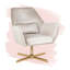 Fauteuil pivotant l 28,5 po Ursuline-478365058-478365059-478271342