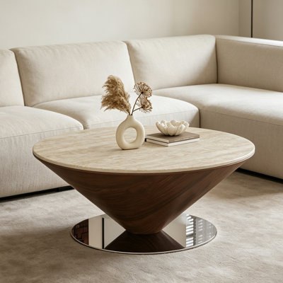 Table basse créative en dalle de granit de style médiéval