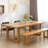 Burlywood Rectangular Solid Wood Dining Table-1628398700