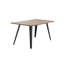 Ricky 4 Person Dining set - a Rectangular Wooden Dining Table with Metal Legs and a Set of 4 Quilted Velvet Dining Chairs for Dining Room - Modern Dining Table Set-1820049507-1820049506