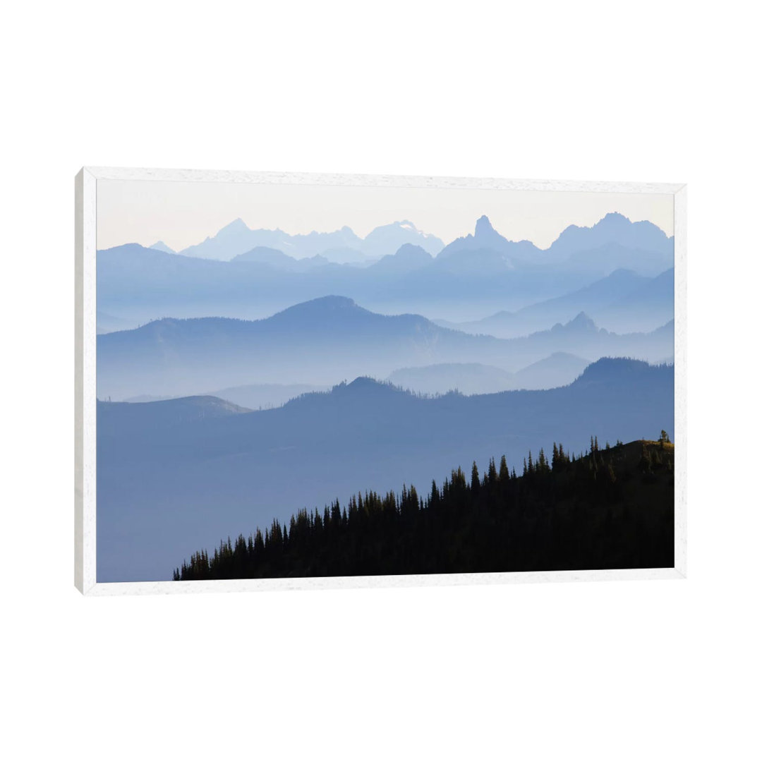 Foggy Mountain Landscape I, Cascade Range, Mount Rainier National Park, Washington, USA von Ken Archer - Gallery-Wrapped...