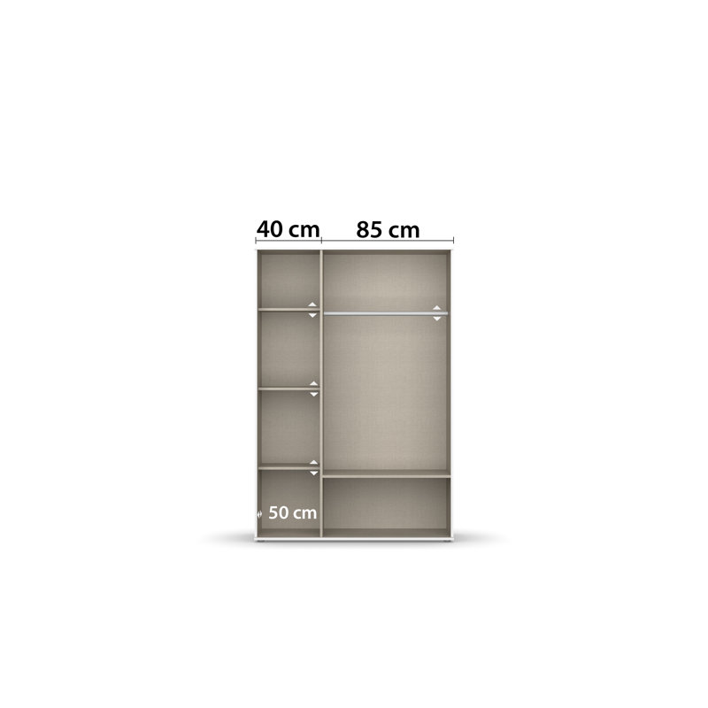 Laffitte 3 Door Wardrobe, Sonoma Oak, Basic: 2 shelves, 1 clothes rail, 2 drawers