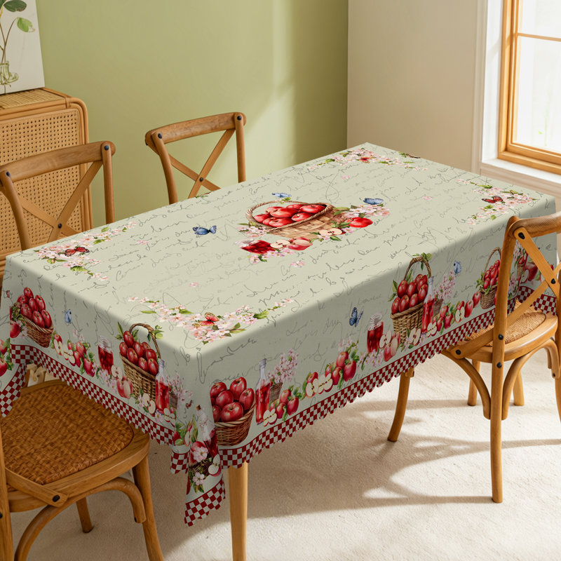 Nappe rectangulaire lavable Apple Spring, L 86 po x l 60 po