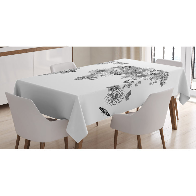 World Map Tablecloth, 70" x 52"