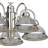 Attar 5-Light Indoor Brushed Nickel Classic/Traditional Chandelier with Clear Ribbed Glass Bowl Shades-329707068