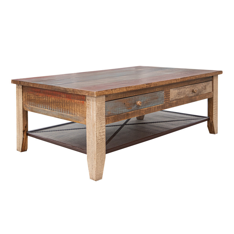 Dobby Cocktail Table With 4 Drawers