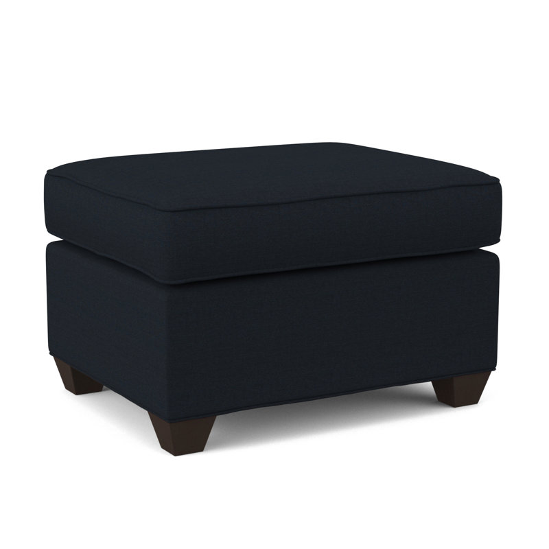 Avery 27" Wide Rectangle Standard Ottoman, Cafelle, Antic Navy