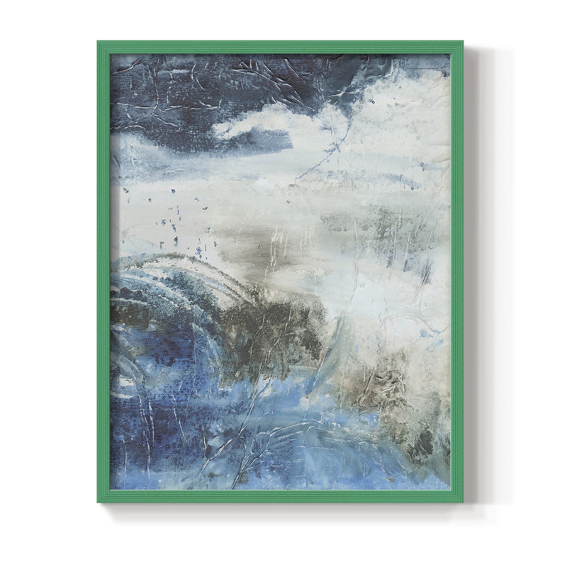 «Coastal Seas I», reproduction encadrée - bois massif, Vert, H 10 po x l 8 po