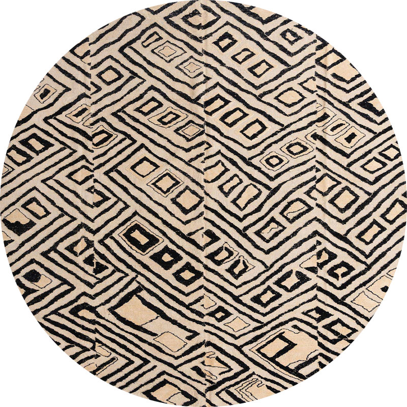 Tapis abstrait moderne 4753, Rond 8 pi