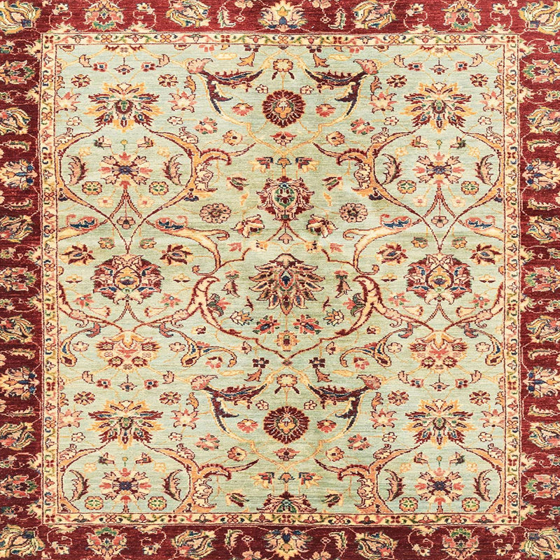 Tapis décoratif multicolore à motif abstrait, Carré 5 pi