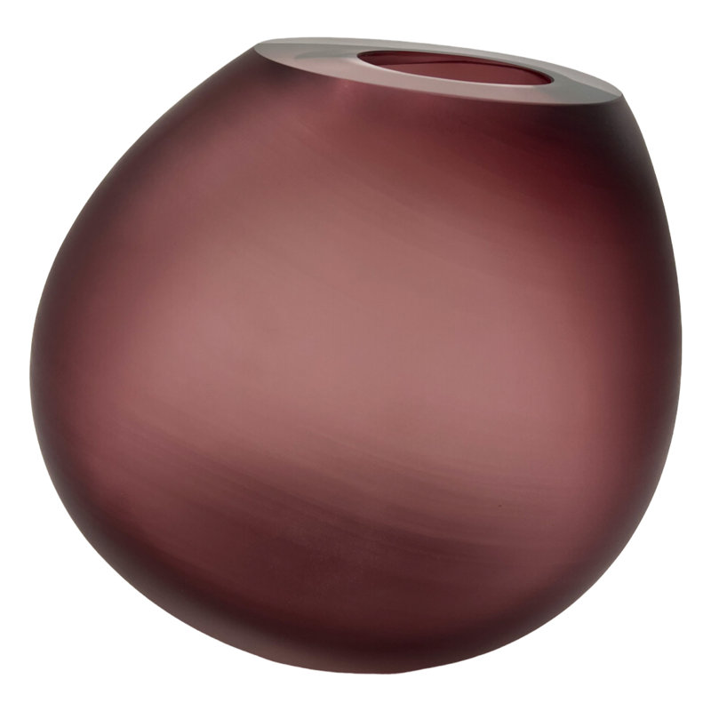 Vase de table en verre fabriqué à la main Afifa, H 7,50 po x l 6,70 po x P 4,90 po