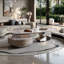 Table basse moderne en pierre micro-cristalline