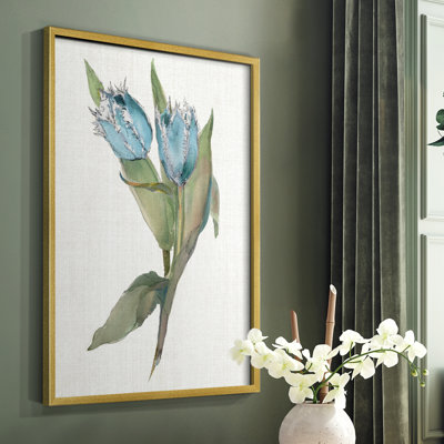 Blue Tulip Picks II Framed Print - Solid Wood