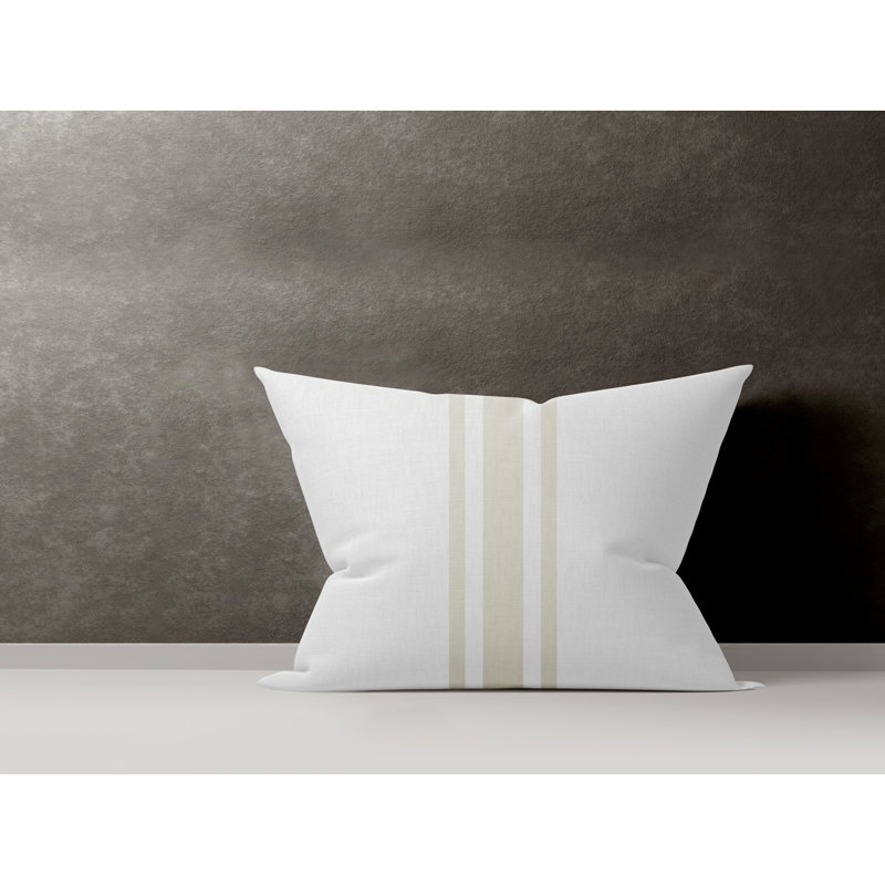Sabine Rectangular Cotton Pillow Cover & Insert, Beige