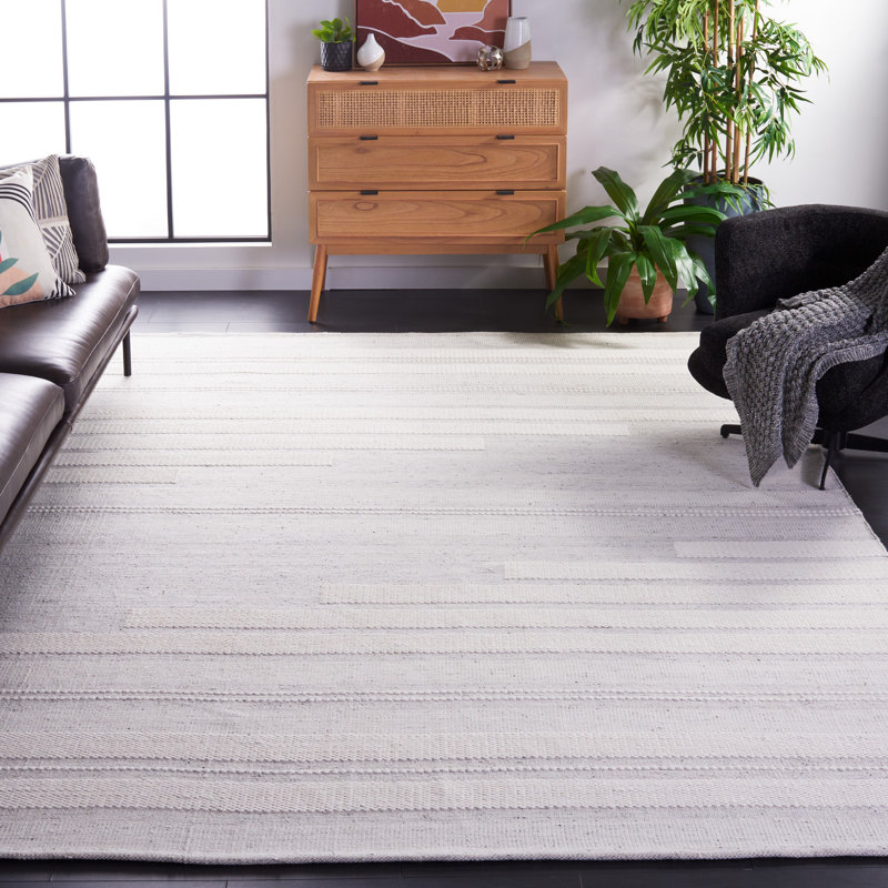 Kilim Hand Woven Performance Striped Rug, Rectangle 8' x 10'