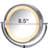 8.5" Lighted Tabletop Magnified Makeup Mirror, Plug In-93601622