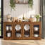 Buffet moderne de 66 po avec portes en verre et tablettes réglables-1661446730