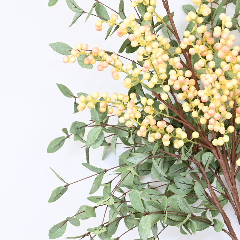 36 "branche artificielle de baies d'eucalyptus pour remplissage de vase, bouquet de fleurs de longue tige de feuillage de verdure de ferme pour les décorations de table de centre de table de bureau à domicile