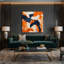 Abstrait aquarelle 68, art mural sur toile beige-241714427