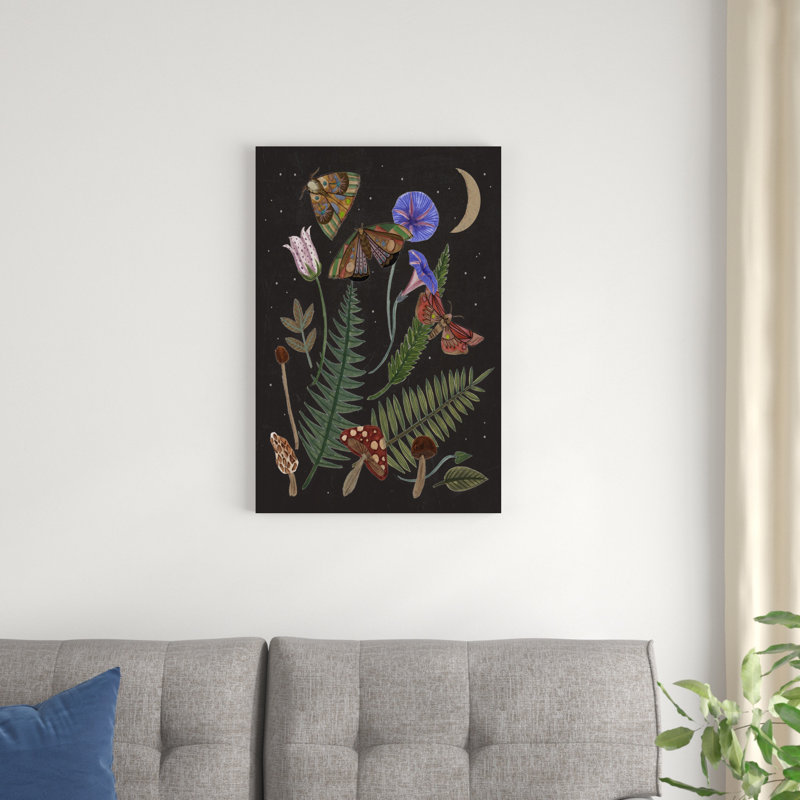 «Dark Forest IV» par Melissa Wang - peinture sur toile tendue, H 30 po x l 20 po