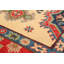Tapis d’une surface en laine ivoire/rouge 8 pi 2 po x 10 pi x 4 po à la main one-of-kind-noué la 2010s ouzbek gazni Capelle