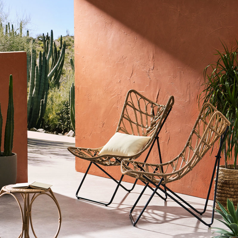 2 chaises d'extérieur - Style brun moderne