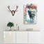 A Deer Stag Silhouette In Abstract - Wrapped Canvas-55300026