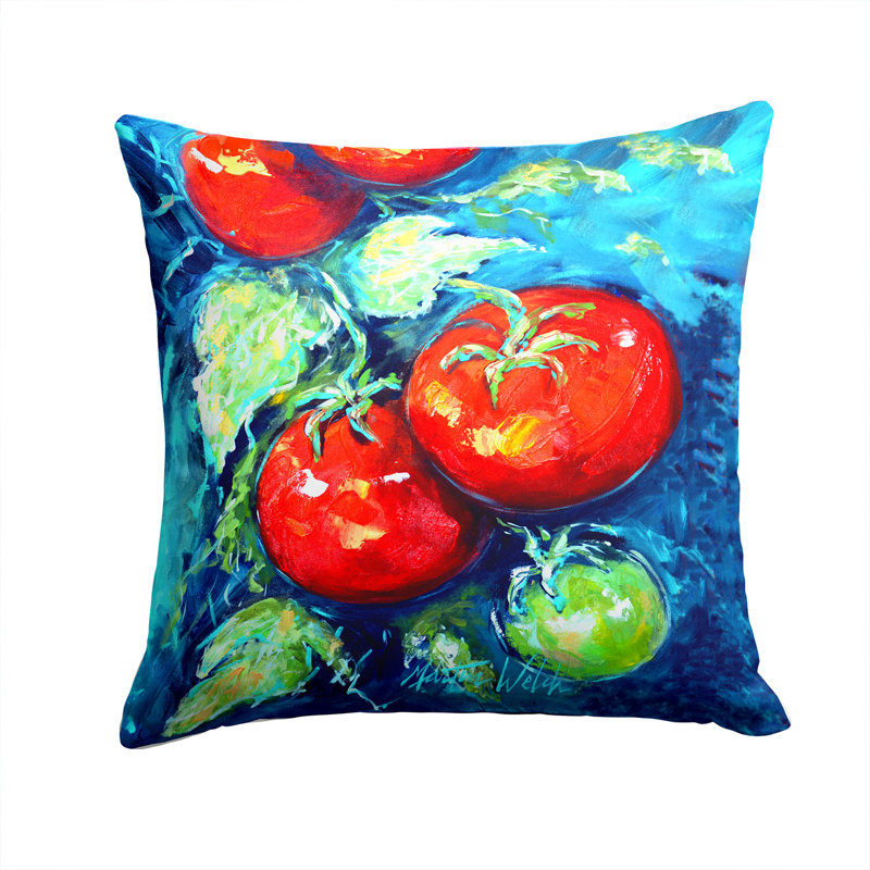 Coussin intérieur/extérieur de la vigne Tomatoes, H 14 po x l 14 po x P 4 po