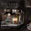 Machine à espresso avec mousseur à lait, machine à espresso 15 bars, noir