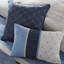 Édredon 7 pièces bleu marine en microsuède, 2 taies décoratives, 1 jupe en microsuède, détails, rembourrage
